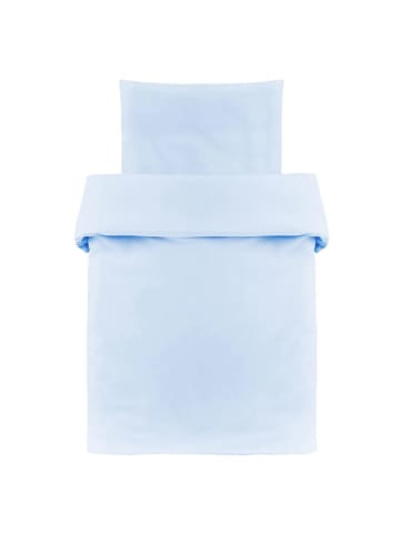 Bettwäsche 80 x 80 cm - Uni Hellblau in blau