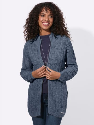 Strickjacke in rauchblau