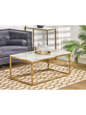 Couchtisch DELANO in Beige/Gold - (W) 60 x (H) 45 x (L) 100 cm