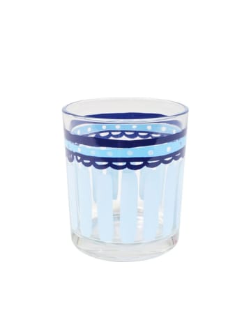 Saftglas Streifen in Blau - 200 ml
