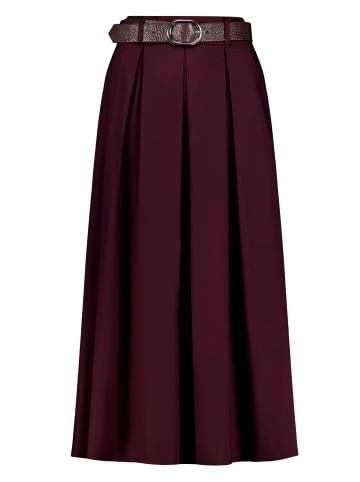 Baumwollrock mit Gürtel in Dark Aubergine