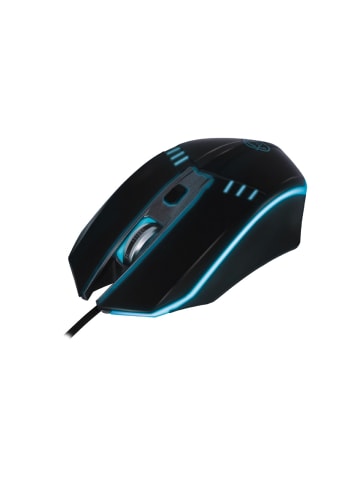 Qware Gaming Maus Dallas Kabelgebundene Maus mit LED-Beleuchtung in Schwarz