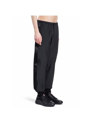Schwarz Nylon Jogginghose (Workout Hose)
