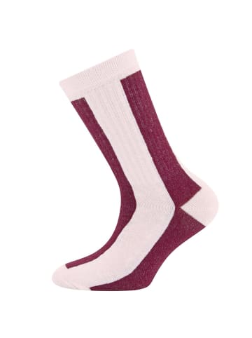 3er-Set Socken 3er Pack Herzen/Streifen in baby rose-marone-dunkel beige