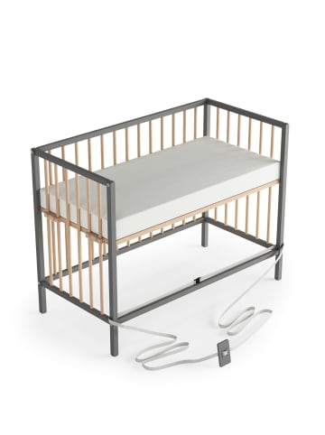 Beistellbett Matratze SleepPlus & Umbauseite - grau/natur - Dreamy 4 in 1 Bett