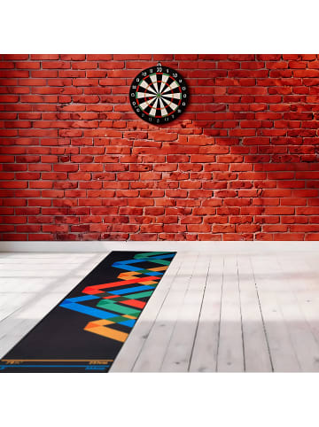 Dartteppich "Zickzack" in Schwarz/ Bunt - 60 x 260 cm