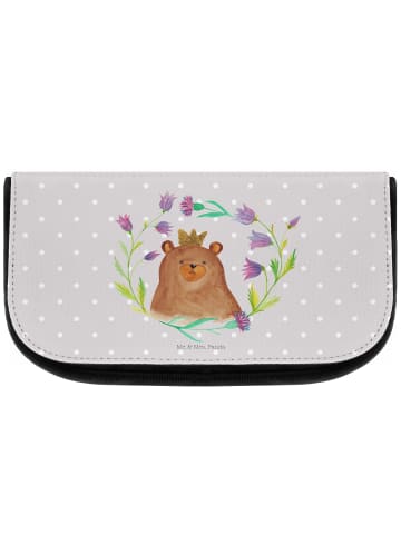 Schminktasche Bär Königin ohne Spruch in Grau Pastell