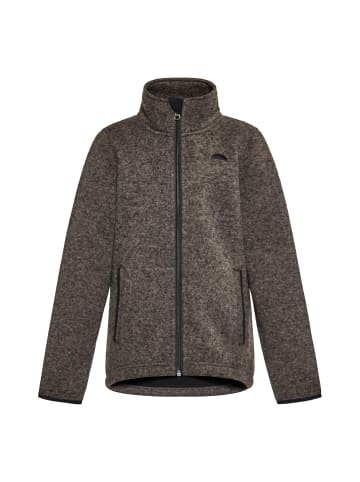 Mädchen (Kids) Strickfleecejacke in Grau Melange
