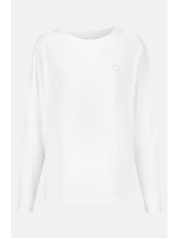 Langarm T-Shirt in Weiß