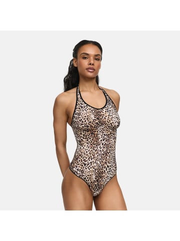 Figurformender Body mit String  in Leopard