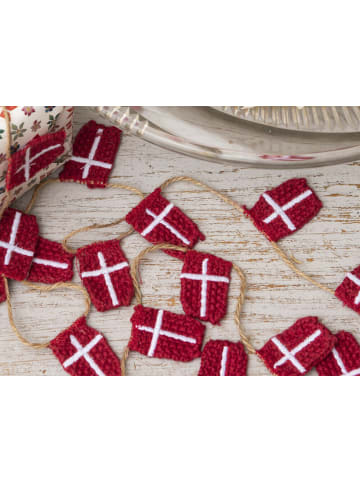 Girlande 20 Dänemark Flaggen gestrickt