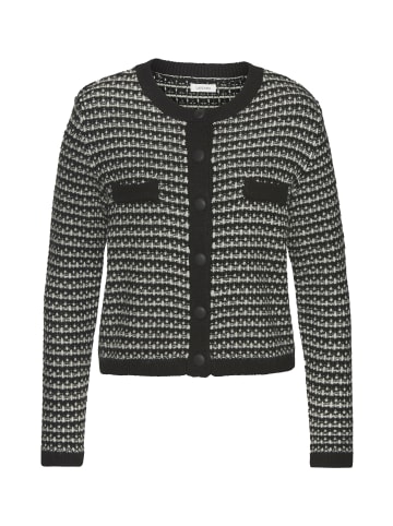 Strickjacke in schwarz-weiß kariert