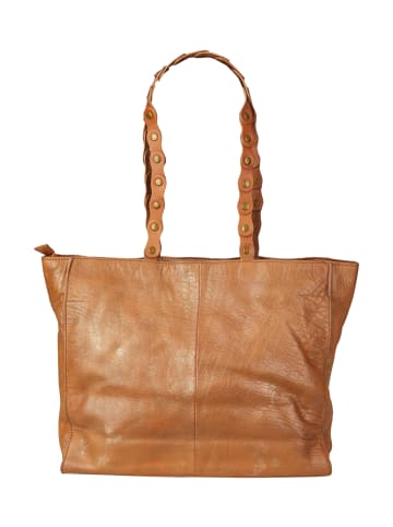 Vintage-Shopper Jelke in cognac
