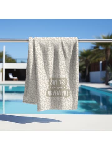 Badetuch / Strandtuch "Leopard" 70x140 cm in Beige