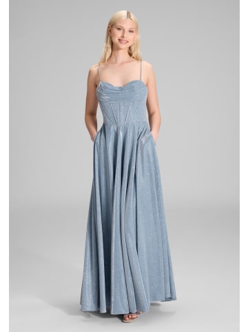 Abendkleid in hellblau silber - 0002