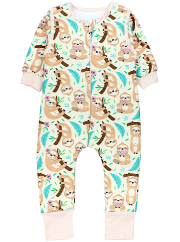 Babyschlafsäcke mit Beinen und Ärmel in gelb/braun