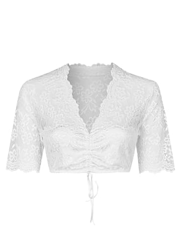 Dirndlbluse halbarm in weiss
