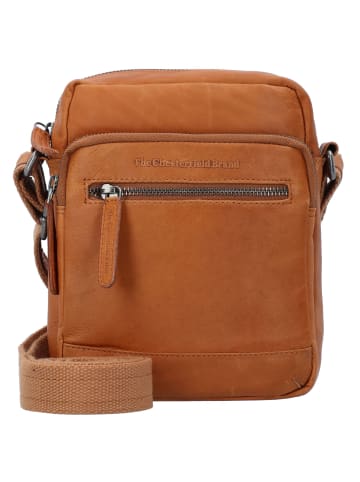 Wax Pull Up Umhängetasche Leder 17 cm cognac