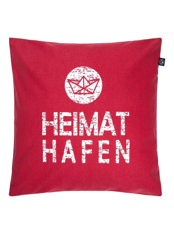 Kissenbezug "Heimathafen" 50x50cm in rot