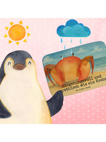 Badevorleger Sternzeichen Krebs Design mit Spruch in Weiß