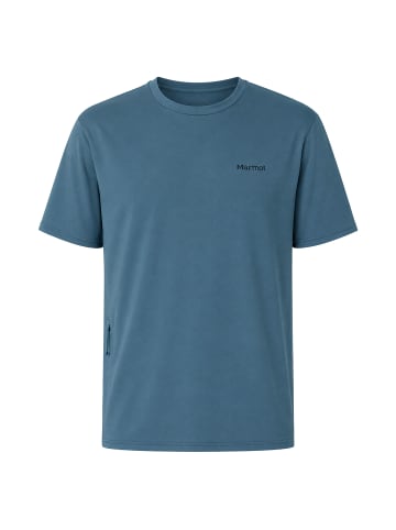 AirExchange UPF 50 Crew Short-Sleeve Shirt in Blau