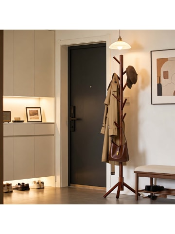 Garderobenständer in Dunkelbraun - (B)50 x (H)175 x (T)50 cm