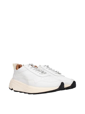 Weiß Leder Chunky Sneaker