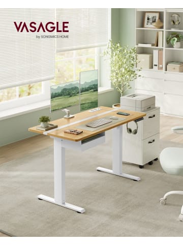 Schreibtisch Balok in Goldeichenfarben - (B)120 x (H)(72-120) x (T)60 cm
