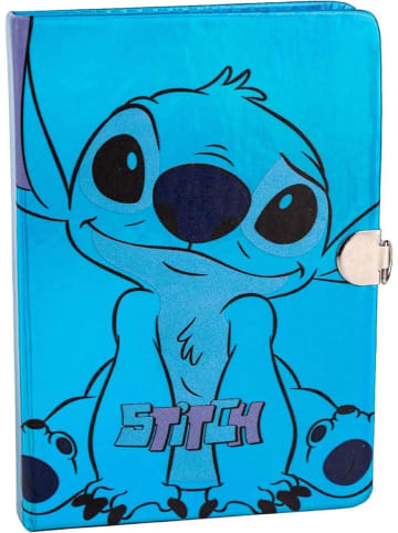 Stitch Tagebuch Farbe Blau Inklusive Schloss in Geschenkbox