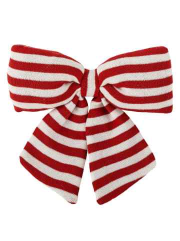 Deko Objekt RUBY Rot Weiße SCHLEIFE 30x28 cm