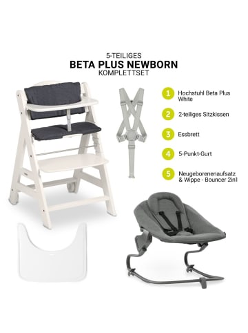 Beta Plus White 5-tlg. Newborn Set in weiss,grau