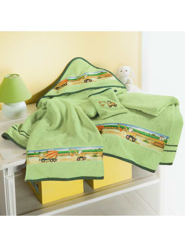 Frottier Kinder-Waschhandschuh 4er-Pack in grün