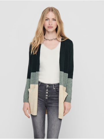 Lange Strickjacke Cardigan mit Taschen ONLQUEEN in Grün