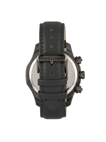 Lacroix Chronograph Uhr mit Lederarmband in Gunmetal/Charcoal