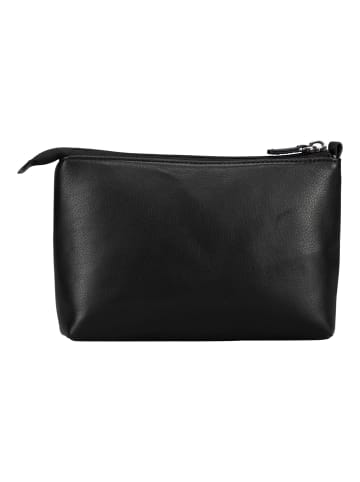 Odense Kosmetiktasche Leder 18 cm black