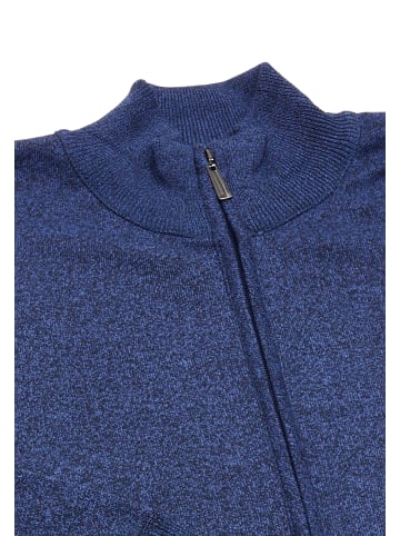 Herren Cardigan in Blau Melange
