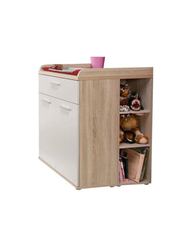 Wickelkommode Winnie Eiche Sonoma / weiß 80 / 34 / 93cm