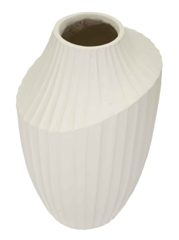 Cremefarbene Magnesiumvase, ø 22,5 x 38 cm