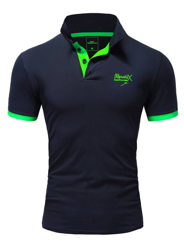 Poloshirt MATEO in Navy/Grün
