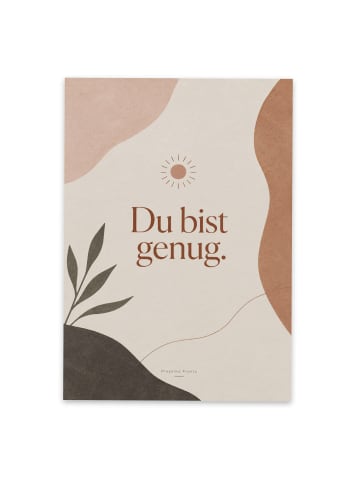 Postkarte Sonne minimalistisch Design mit Spruch in Weiß
