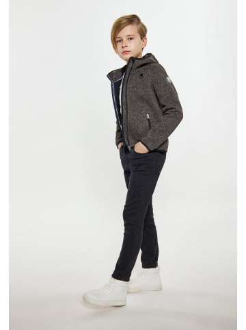 Jungen (Kids) Strickfleeceblouson in Grau Melange