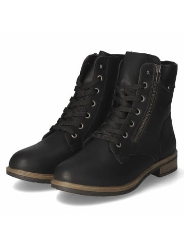 Schnürstiefeletten in schwarz