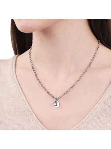 Kette mit Anhänger Edelstahl in silber