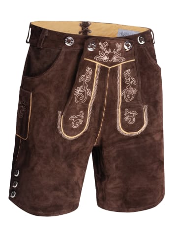 A. Salvarini Trachten Lederhose in Dunkebraun