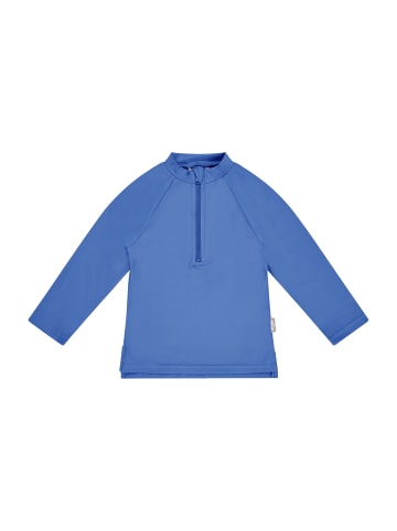 Badeshirt langarm uni in bläulich