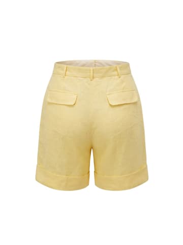 Gelb Flachs Damen Shorts