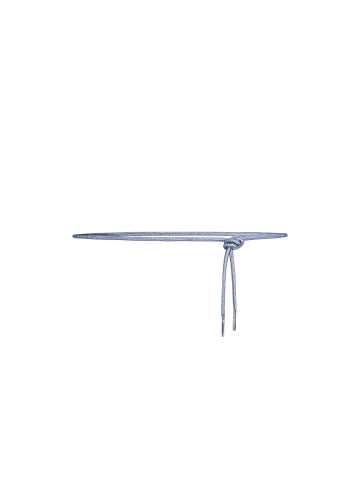 3 mm Gürtel mit Knotenverschluss in Blau Metallic