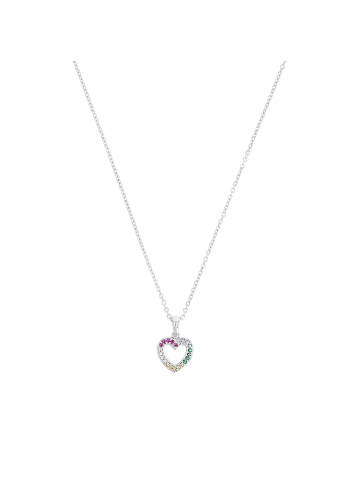 Kette mit Anhänger Silber 925, rhodiniert in Pink