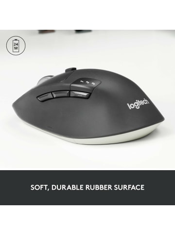Multifunktionale Maus mit hyperschnellem Scrollrad und in Schwarz