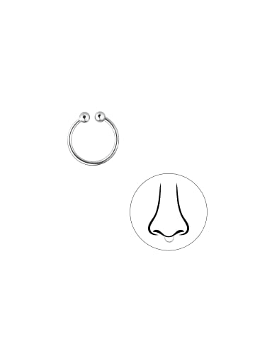 Septumring HUFEISEN 8 mm in 925 Sterling Silber in silber